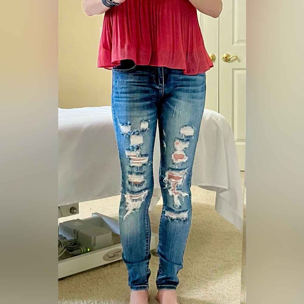 Mia Moda Boutique Skinny Ankle Jeans - SIZE 5 -Distressed